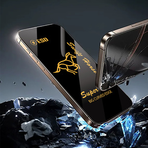 Protection d'écran en verre trempé Super 3D à bords incurvés 9H anti-rayures, anti-chocs et anti-traces de doigts pour <span class=keywords><strong>iPhone</strong></span> 11/12/16/17 Pro Max - Product Image 3