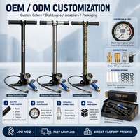 Pompe à main haute pression PCP pour bouteille d'oxygène, gonfleur d'air portable avec manomètre et filtre anti-humidité, déconnexion rapide, directement de l'usine