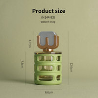 Flacon de parfum en verre vert de 100 ml, design unique et creux, avec logo personnalisé en relief, conteneur cosmétique vaporisateur avec boîte cadeau