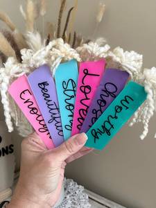 Boho macramé gland acrylique foi Bible signet personnalisé nom signet livre amant cadeau - Product Image 6
