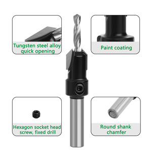 Lavie Woodworking Countersink <b>Drill</b> <b>Bit</b> Alloy Head Step <b>Drill</b> For Steel Applications - Product Image 1