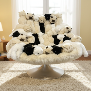 Sillón Giratorio de Peluche con Forma de Animal de Alta Gama, Sofá Cómodo, <span class=keywords><strong>Muebles</strong></span> de Diseño para Sala de Estar - Product Image 1