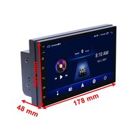 Autoradio Android universel 2 Din 7 pouces avec écran tactile, lecteur multimédia DVD MP5, moniteur stéréo et entrée AUX