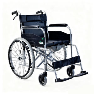 Silla <span class=keywords><strong>de</strong></span> <span class=keywords><strong>Ruedas</strong></span> Manual Plegable con Freno <span class=keywords><strong>de</strong></span> Codo y Manillar Delantero <span class=keywords><strong>para</strong></span> Adultos con Discapacidad - Product Image 6