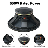 Altavoz Profesional de Medios y Bajos de 15 Pulgadas, 550W AES, Alta Sensibilidad, Bobina de Voz de Fibra de Vidrio para Sistema Line Array