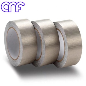 0.12mm dày canafull một mặt dẫn điện băng lưới băng EMI che chắn băng, niken đồng Polyester Vải - Product Image 1