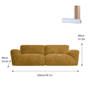Divano Sezionale Grande Chenier Petal Set, Design Minimalista Italiano per Piccoli Spazi, Linea Retta, Rivestimento in Tessuto - Product Image 2