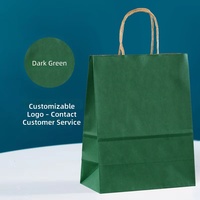 Sac en papier kraft simple personnalisable pour desserts et thés au lait, sac de courses à poignée, épaissi, vente en gros