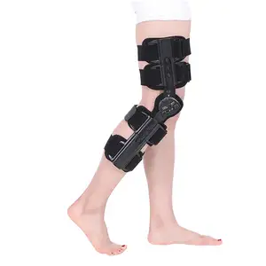 专业矫形可调护膝铰链ROM腿支撑保护铝棉尼龙材料关节炎