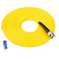 ALLSTRONG Kabel Patch Cord Serat Optik Male-Male ST/UPC-LC/UPC Simplex SM Single Mode FTTH Jaringan Enterprise Campus 3.0mm