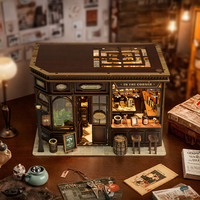 Blocs de construction mystérieux, niches à livres, puzzle 3D en bois pour adultes, kit de maison miniature, modèle artisanal
