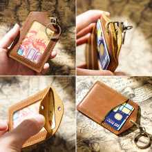 Real Leather Durable Embossed Modern ID/Work/Badge/Card Holders & <b>Name</b> <b>Tags</b> for Bus/Campus/Meal Cards - Product Image 4