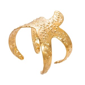 Bracelet manchette motif étoile de mer plaqué or 18 carats pour femme, bijou cadeau - Product Image 5