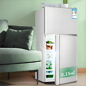 <span class=keywords><strong>Petit</strong></span> réfrigérateur à double porte avec compartiment congélateur, <span class=keywords><strong>frigo</strong></span> électrique à fréquence fixe, économe en énergie, pour usage domestique - Product Image 4