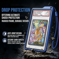 Étui de protection magnétique multicolore en alliage d'aluminium pour cartes gradées PS-A, CG-C, BG-S avec bande
