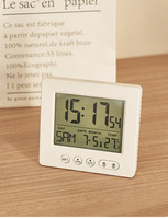Nouvelle Arrivée Réveil Numérique Portable Simple pour Chambre à Coucher, Horloge de Table LCD avec Affichage de l'Heure, du Calendrier, du Jour de la Semaine et de la Température