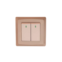 VNX Haute Qualité Or UK Standard 10A 250V Mode Deceny Interrupteur Mural Simple Double Interrupteur