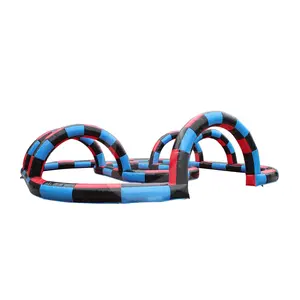 Pista de carreras de karts go kart de alta calidad, pista de coche inflable para parachoques, comercial, en venta