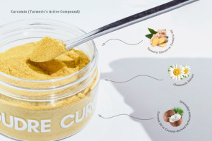 Juego de cuidado de la piel de cúrcuma, antiacné, <span class=keywords><strong>manchas</strong></span> oscuras, blanqueamiento, Etiqueta Privada, jabón, suero, crema exfoliante, lavado Facial, juego de cuidado de la piel facial - Product Image 5