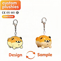 Gantungan Kunci Boneka Anjing Lucu Lembut Kawaii Shiba Inu Hewan Grosir Produsen Kustom Liontin Gantungan Tas Hadiah untuk Anak-anak