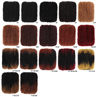 Extensions de cheveux synthétiques afro crépus de haute qualité, 100 grammes, 12 pouces, en vrac pour tissage, dreadlocks et tresses pour femmes noires