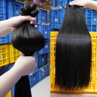 Tissage en lot péruvien vierge brut, cheveux humains non traités, cuticules alignées, double dessin, vente en gros