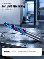 Foret hélicoïdal en carbure monobloc, 70 degrés, revêtement TiCN, queue droite, pour le perçage général sur machines CNC