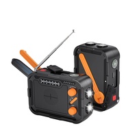 Radio d'urgence à manivelle, banque d'alimentation solaire 5000mAh, AM FM, lampe torche, boussole SOS, survie en camping, portable, vente en gros