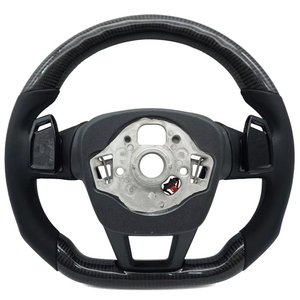 Volante di Lusso in Fibra di Carbonio Personalizzato con 3 Razze e Impugnatura da 35mm per <span class=keywords><strong>Audi</strong></span> A6 C8 RS7 S3 8V A5 B8 <span class=keywords><strong>TT</strong></span> - Product Image 4