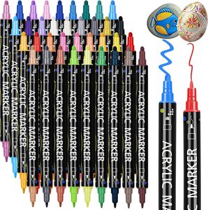 Wholesale Acrylic Markers Custom 120-Color Double Headed Acryl Paint Marker Pen Sets for Rock Ceramic <b>Painting</b> Manufacturer - Product Image 1