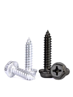 Vis autotaraudeuse à tête hexagonale à bride Phillips en acier inoxydable 304 avec vis à bois à bride lisse/dentelée à pointe pointue