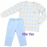 Ensemble Short et Chemise à Carreaux pour Bébé Garçon, Impression Personnalisée, Tenue en Coton pour Enfants, Vêtements Personnalisés pour Enfants 2026