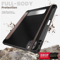 Couverture de tablette antichoc texturée en fibre Design Unibody avec fente pour stylo pour iPhone 10.2 IPAD Pro 11 Air4 Air5 Air6 Air13