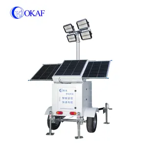 Bouwplaatsverlichting Zonne-Energiesysteem Led Mobiele Zonne-Lichttoren