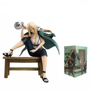 Narut Ninja HatakeGEM Sitting Drinking Tsunadeアニメモデルおもちゃ火影コノハサニンアクションフィギュアコレクションドール