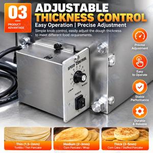 Máquina Automática para Hacer Wontons, Pelmeni, Pierogi, <span class=keywords><strong>Maultasche</strong></span> y Dumplings WEIKA WK-JZ4000, Equipo Multifuncional con Molino de Harina - Product Image 6