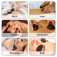 Dropping Spa Set Chinese Wholesale 9pcs Natural Energy Stone Set Hot Natural Stones Therapy Massage Set avec Warmer Bian Stone