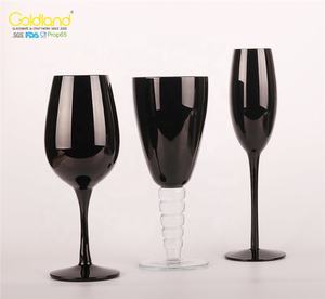 Copa <span class=keywords><strong>de</strong></span> Vino <span class=keywords><strong>de</strong></span> Vidrio Negro Personalizada, Soplada a Mano, Brillante, Clásica, Resistente, para Degustación Ciega - Product Image 3