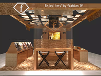 Kiosque de nourriture de centre commercial en bois massif, kiosque de bar de kiosque de café de centre commercial extérieur ou intérieur