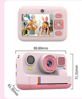 Appareil photo instantané avec imprimante photo couleur, enregistreur vidéo pour enfants, écran IPS 2,4 pouces, imprimante d'étiquettes pour appareil photo à impression instantanée