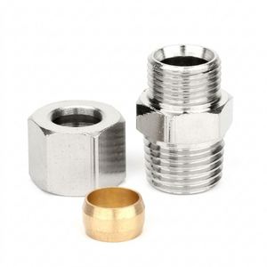 Adaptateur de raccord rapide pneumatique en métal E Brand, filetage mâle droit, garantie 1 an pour l'automatisation - Product Image 4