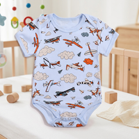 Baby-Strampler Neugeborenen-Einteiler Baumwoll-Bodysuit Individuelles Design Säuglings-Jumpsuit mit Knopfverschluss Unisex Frühling Sommer