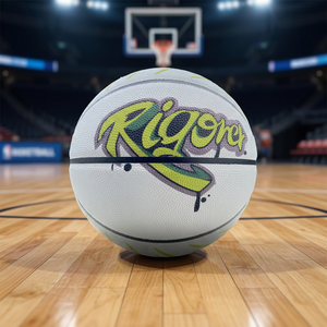 Ballon de basketball en cuir PU taille 4 avec logo personnalisé imprimé, enveloppe en nylon et chambre à air en butyl pour l'entraînement scolaire et les activités de plein air - Product Image 3