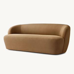 RH <span class=keywords><strong>EMILIA</strong></span> Sofá seccional sin brazos moderno Diseño de base de plataforma Esponja Cojines de felpa Tela de tapicería personalizable Minimalista - Product Image 4