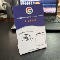 Support interactif Google Social Link avec code QR, support en acrylique PVC pour avis Google, pour la promotion des entreprises, NFC Google