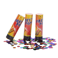 Lanceurs de confettis portables populaires à points ronds, faciles à utiliser, pour mariages, canons à confettis colorés en feuille métallisée, en vente