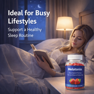 Gommes à mâcher à la mélatonine, saveur fraise, soutien au sommeil et à la relaxation, végétaliennes, sans gluten, 60 unités - Product Image 2