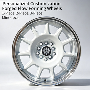 ล้อแม็กซ์ Flowtone ราคาประหยัด ขนาด 16 นิ้ว 4X100 4X114.3 5X100 5X114.3 ET35 สีขาวขอบขัดเงา สำหรับ Golf Mk4 Bora Jetta CR-V HR-V - Product Image 2