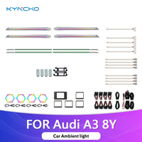 Kit de Iluminación Ambiental para Auto KYNCHO, Iluminación Interior LED Symphony para Audi A3 8Y 2021-2025, 64 Colores, Control por Pantalla BT, Actualización