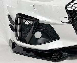 Cocok untuk 21 Audi A4 bibir depan A4L dimodifikasi ABT tiga segmen bibir depan pisau sekop dimodifikasi Surround kecil - Product Image 5